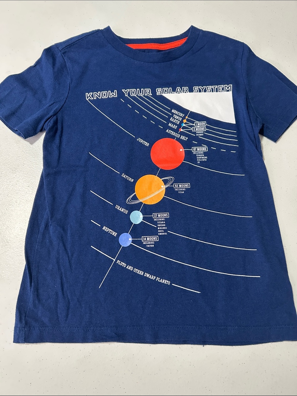 Old Navy Boy’s Blue Space Graphic Short Sleeve T-Shirt Size S (6/7)